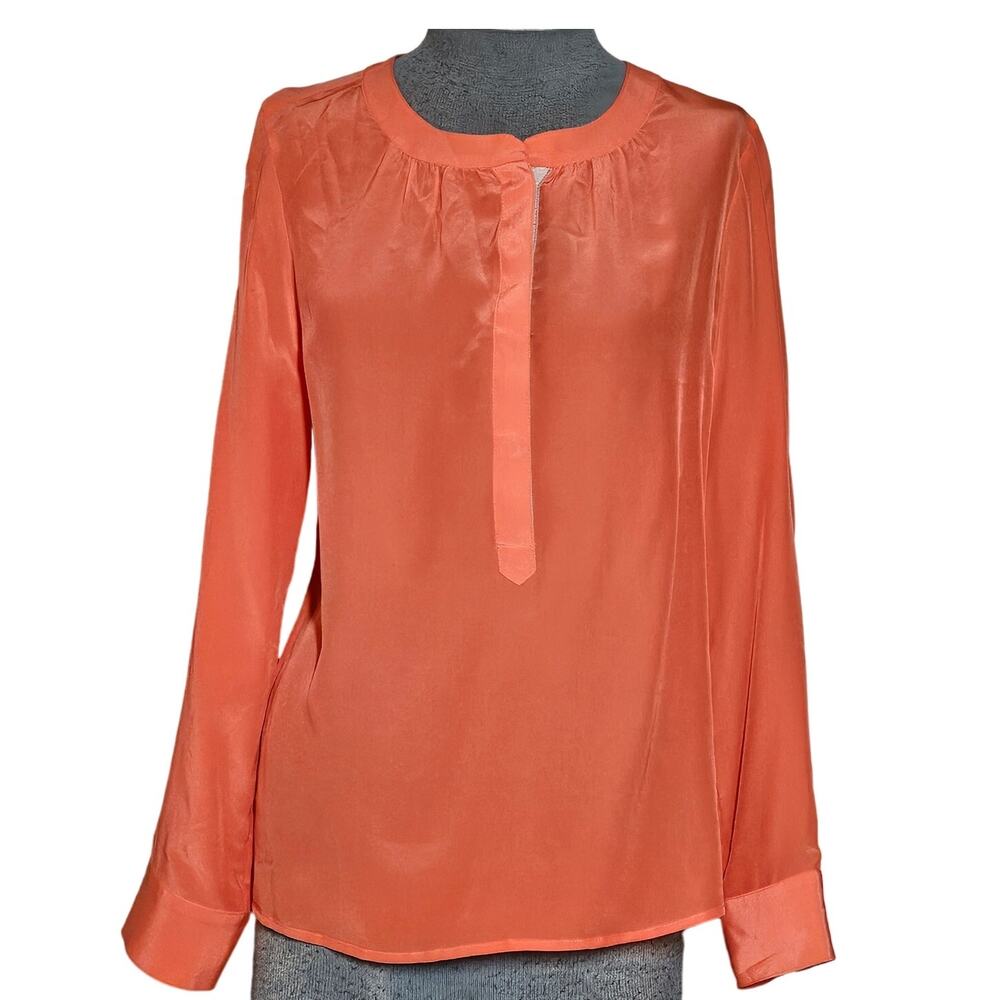 Banana Republic Orange Silk Blouse Size XS